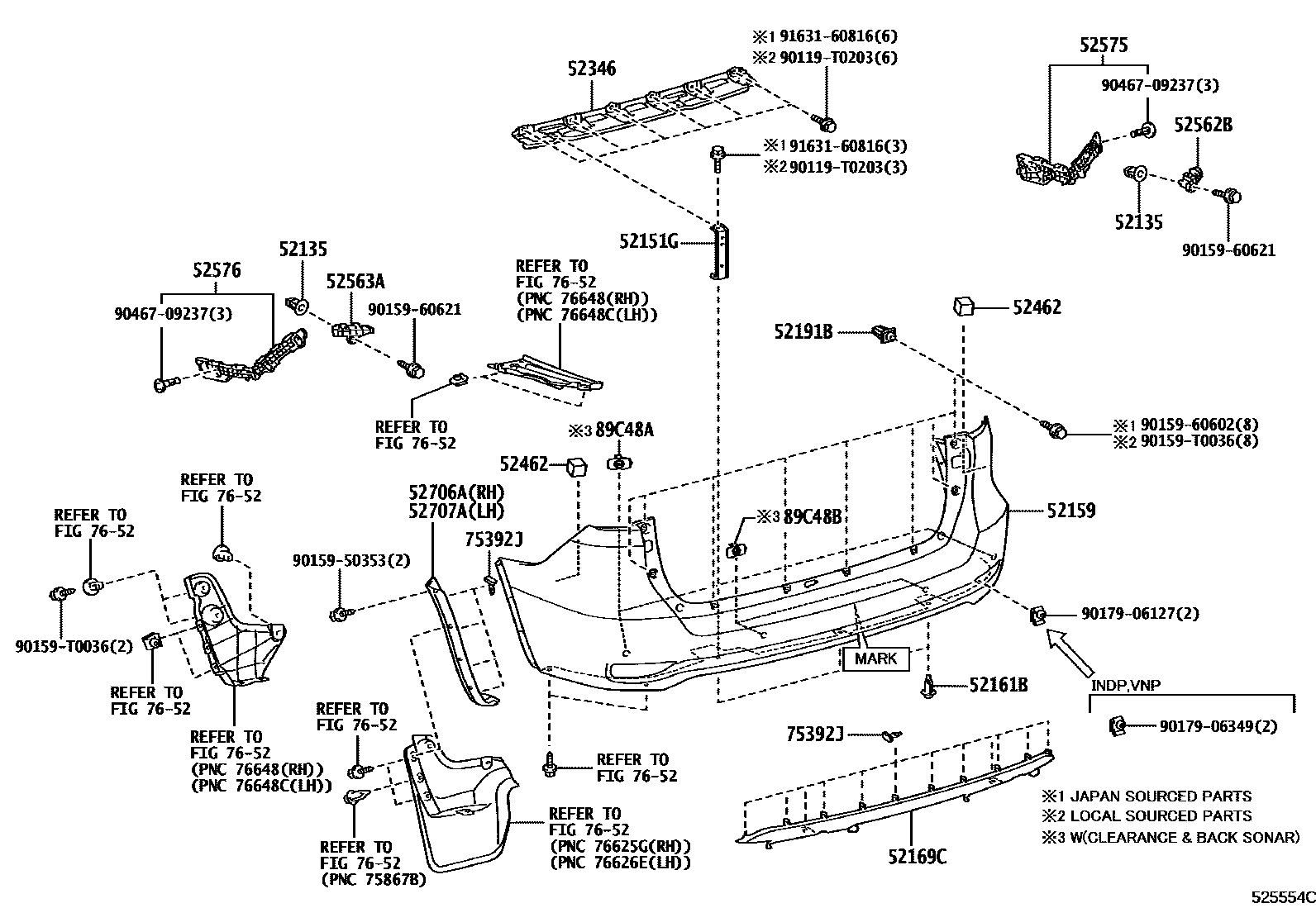 5253 — REAR BUMPER & BUMPER STAY