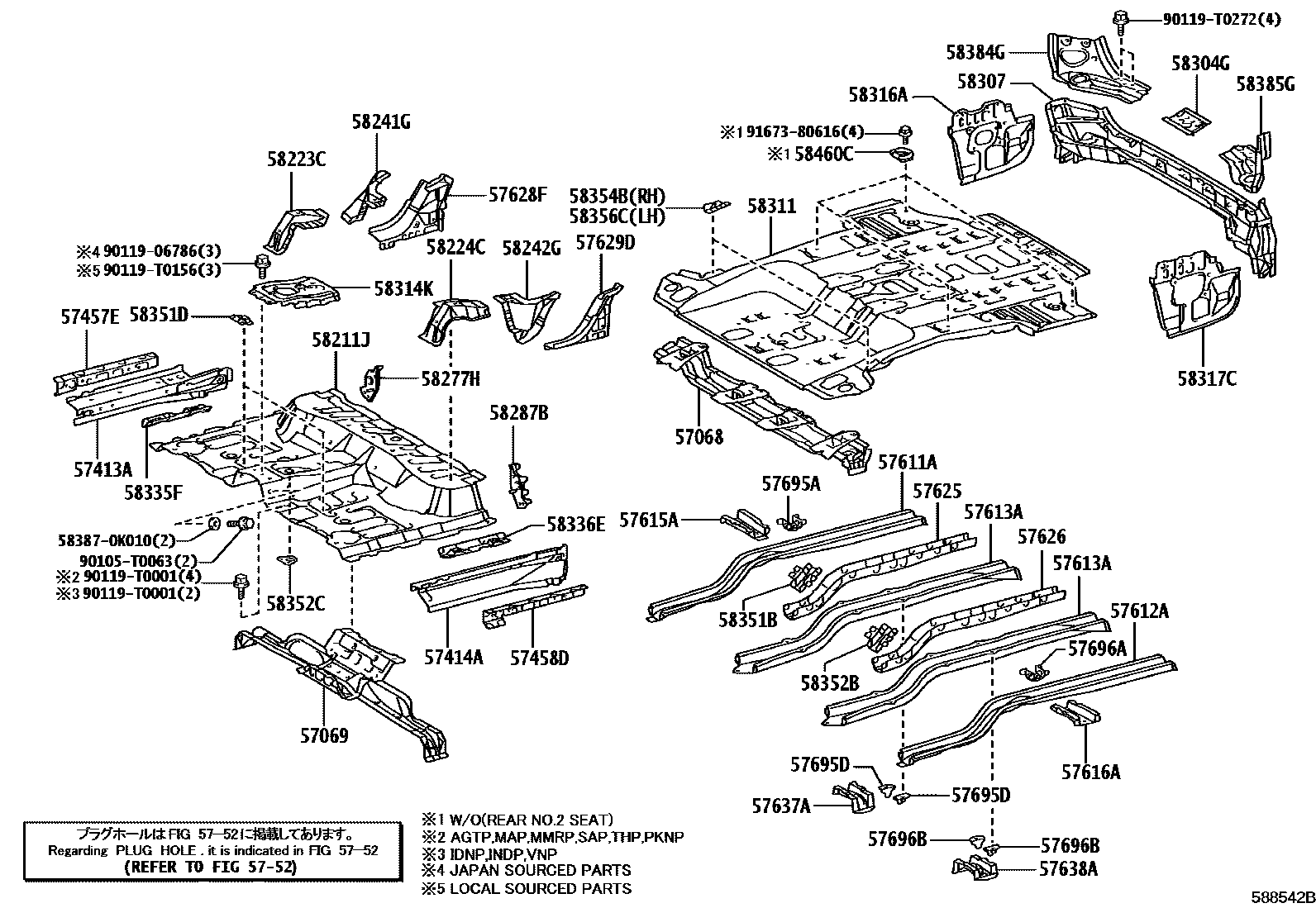 5852 — REAR FLOOR PANEL & REAR FLOOR MEMBER