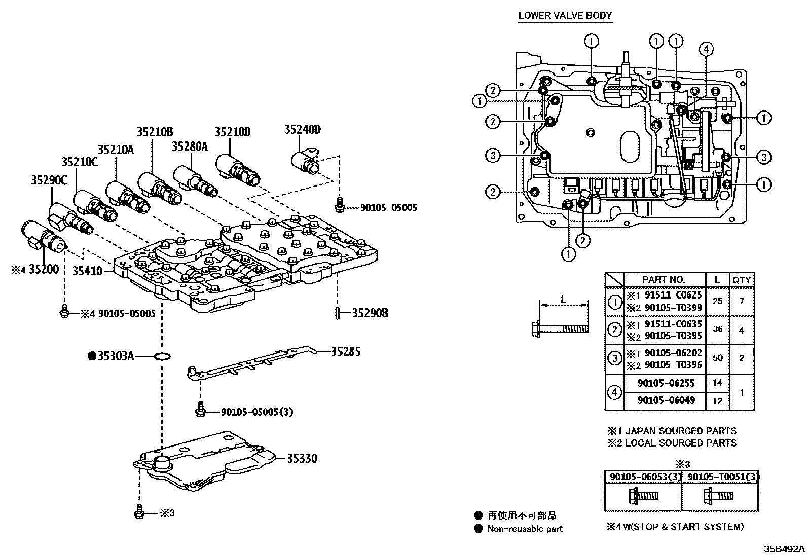 3512 — VALVE BODY & OIL STRAINER (ATM)