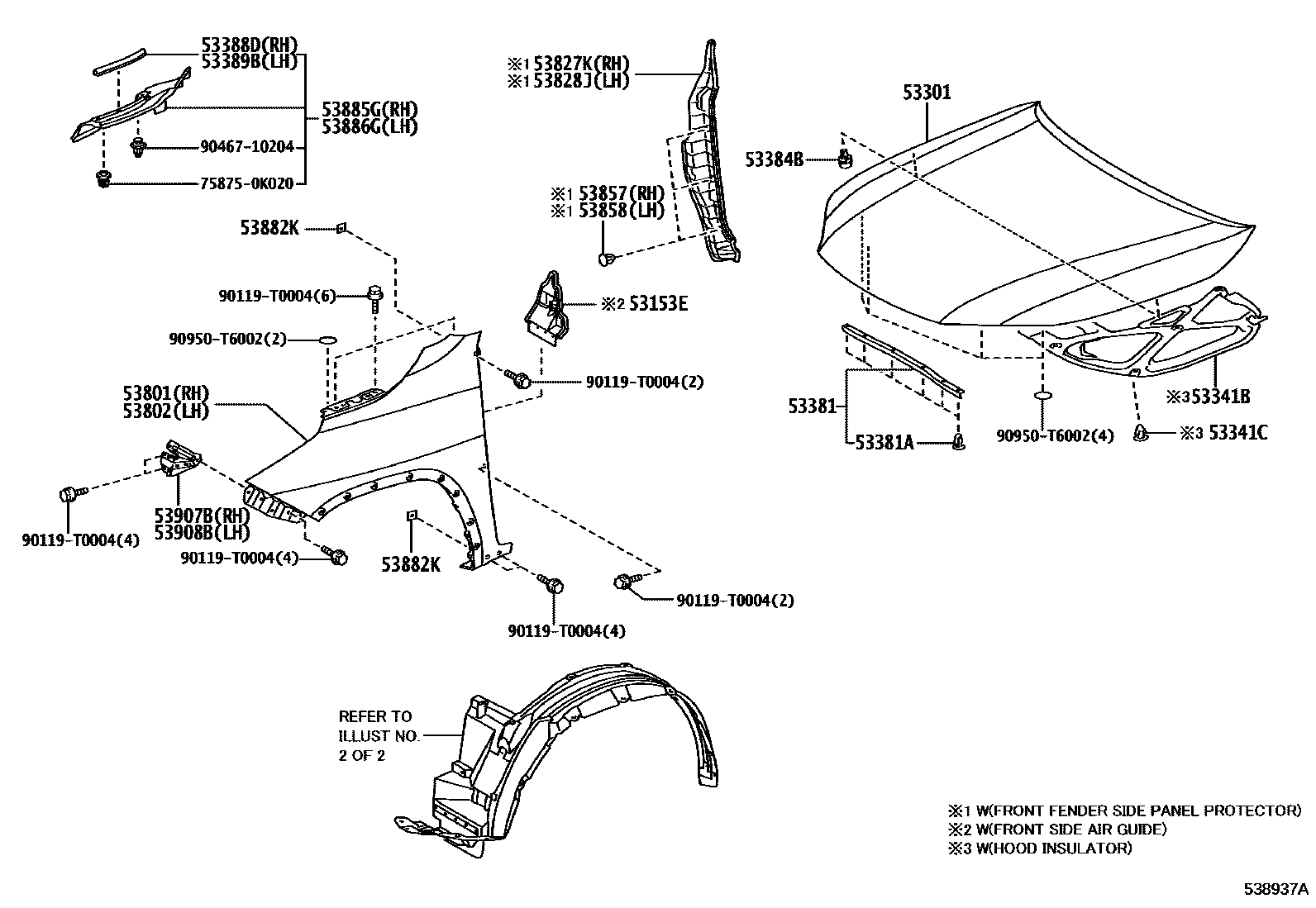 5353 — HOOD & FRONT FENDER