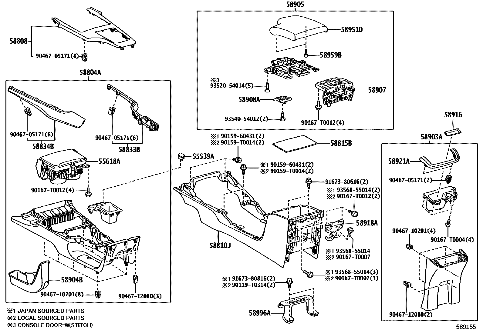 5855 — CONSOLE BOX & BRACKET