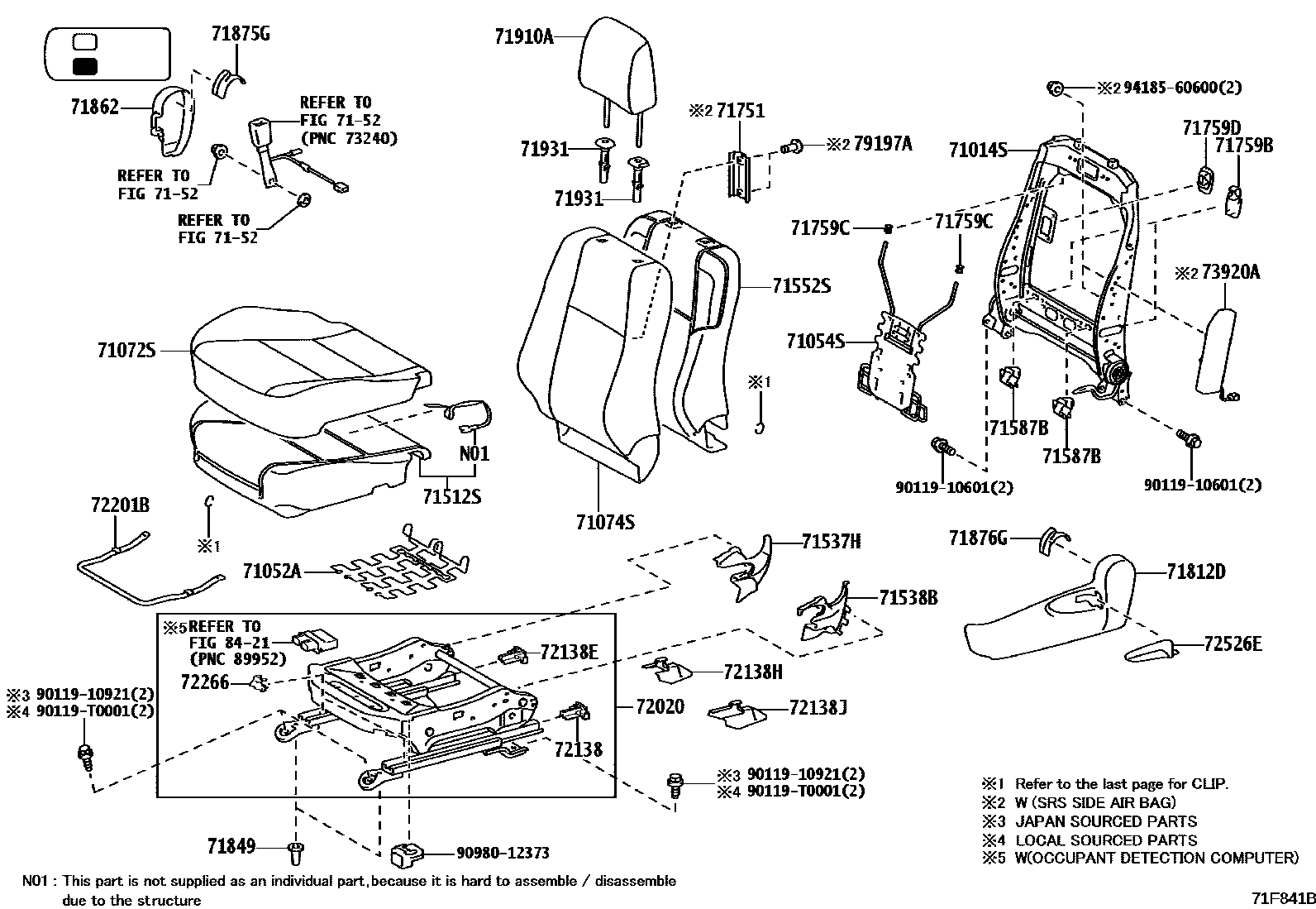 7151 — SEAT & SEAT TRACK