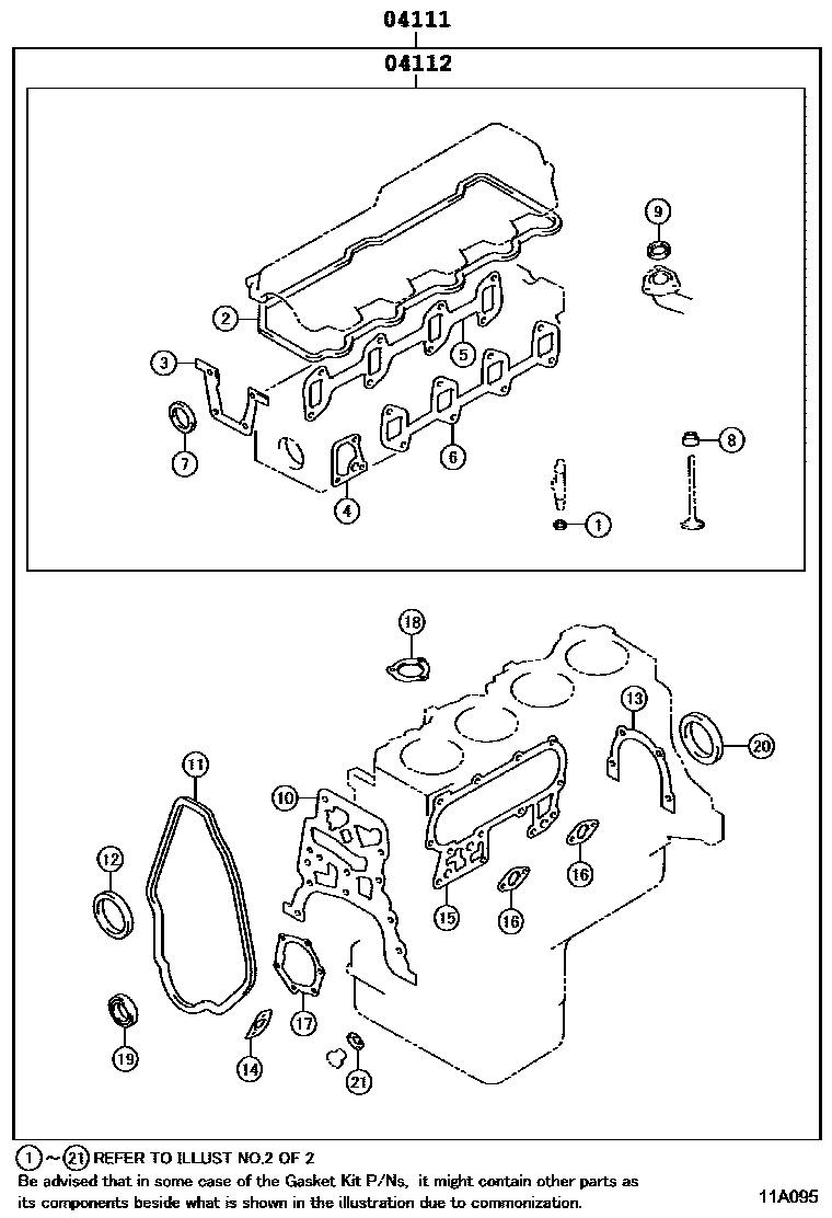 1103 — ENGINE OVERHAUL GASKET KIT