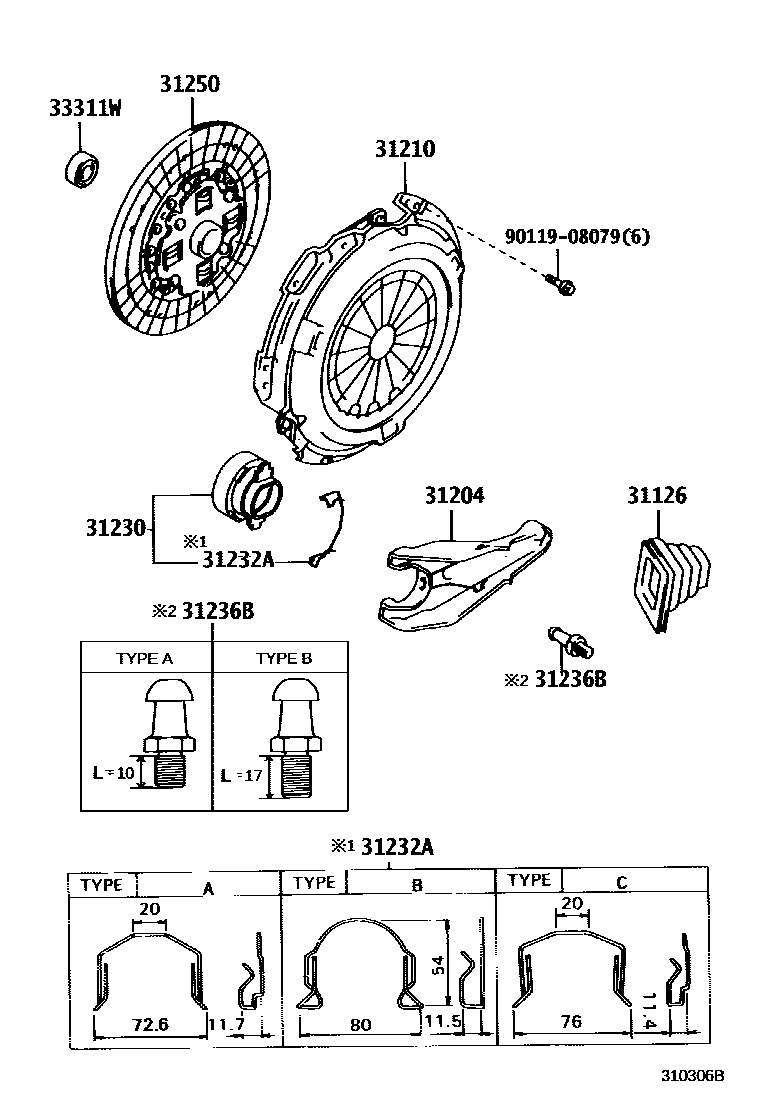 3101 — CLUTCH & RELEASE FORK