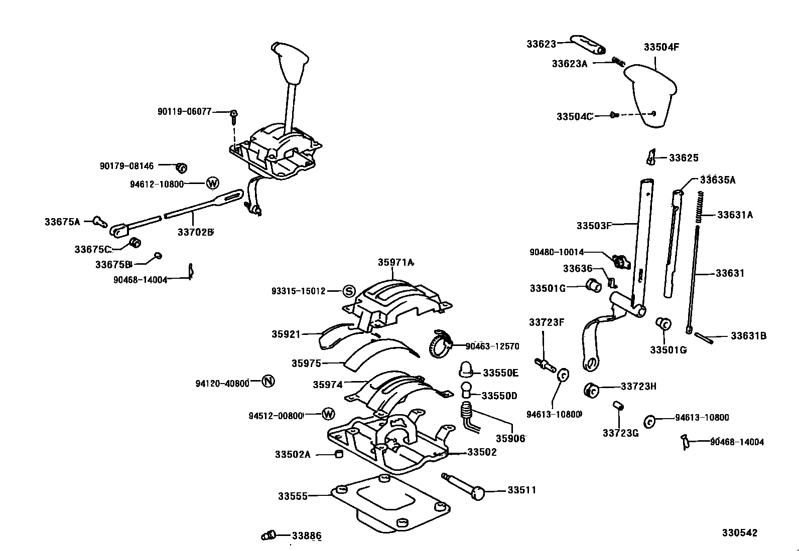 3312 — SHIFT LEVER & RETAINER