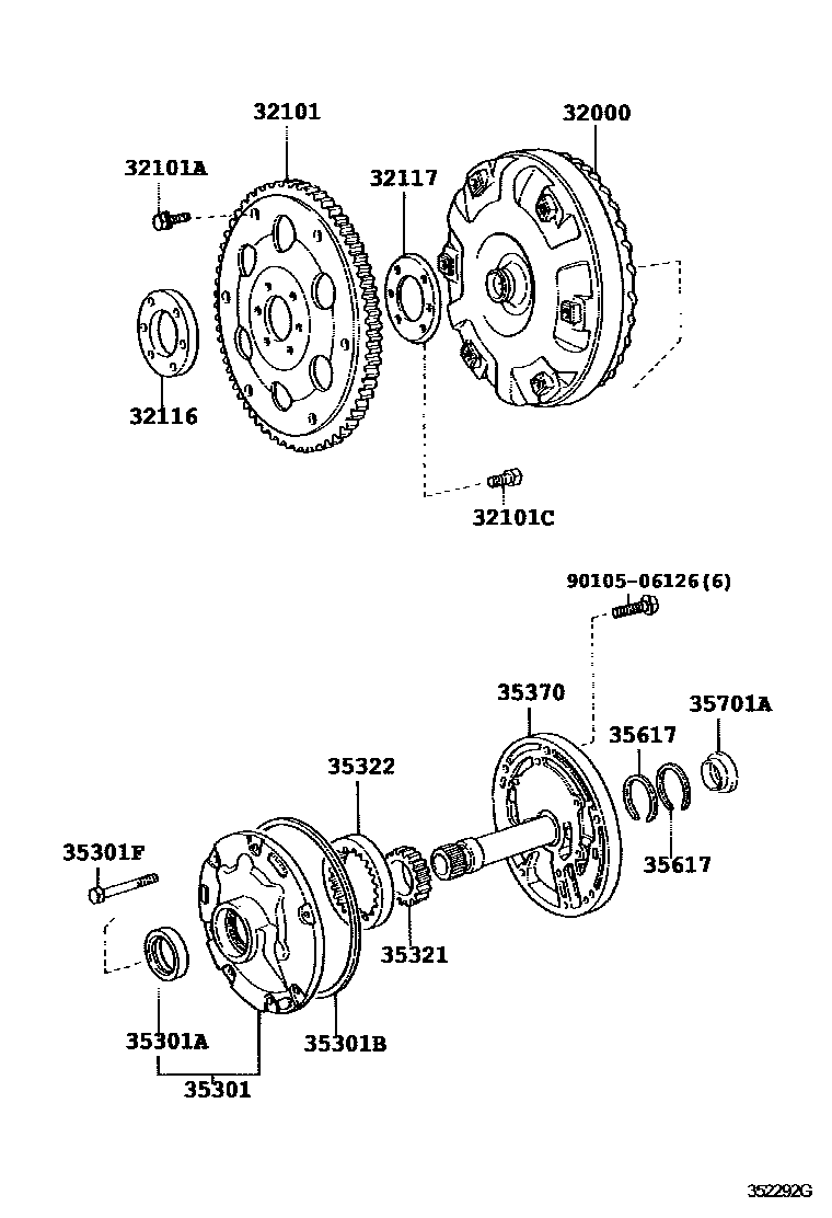 3502 — TORQUE CONVERTER, FRONT OIL PUMP & CHAIN (ATM)
