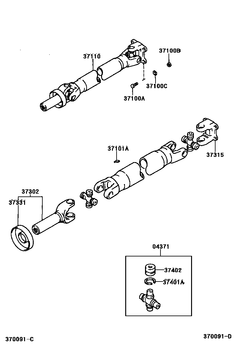 3701 — PROPELLER SHAFT & UNIVERSAL JOINT