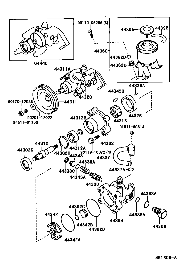 4502 — VANE PUMP & RESERVOIR (POWER STEERING)