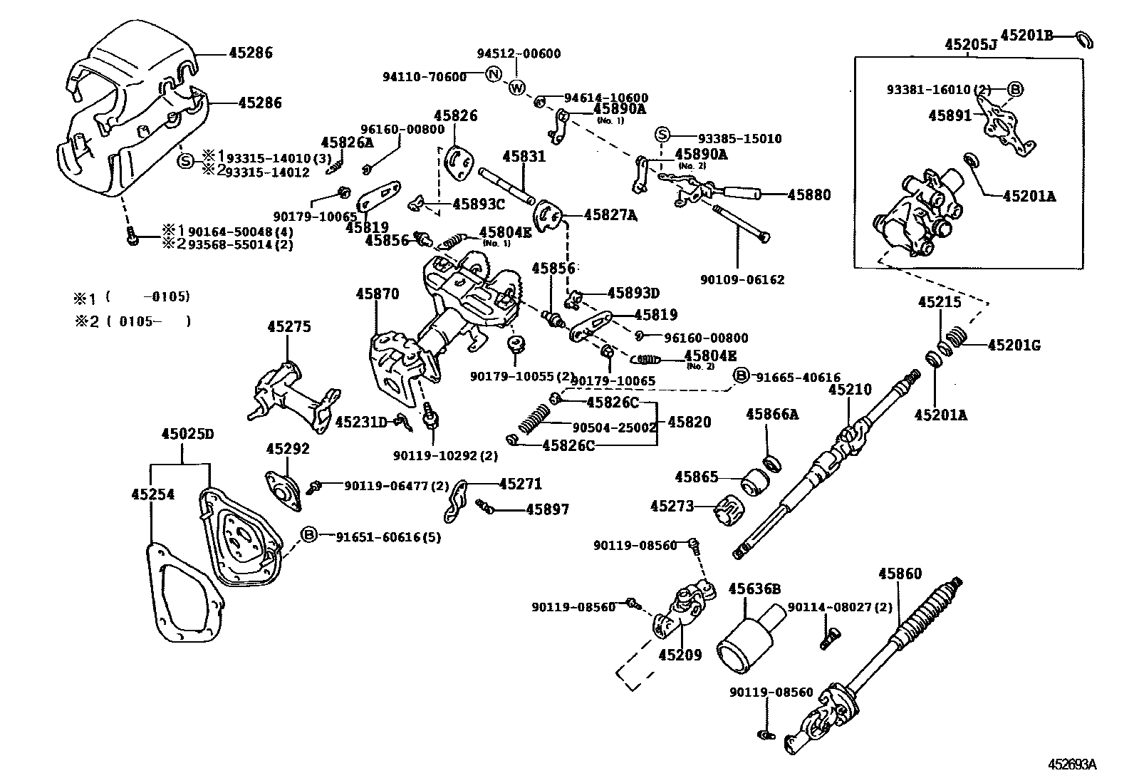 4501 — STEERING COLUMN & SHAFT