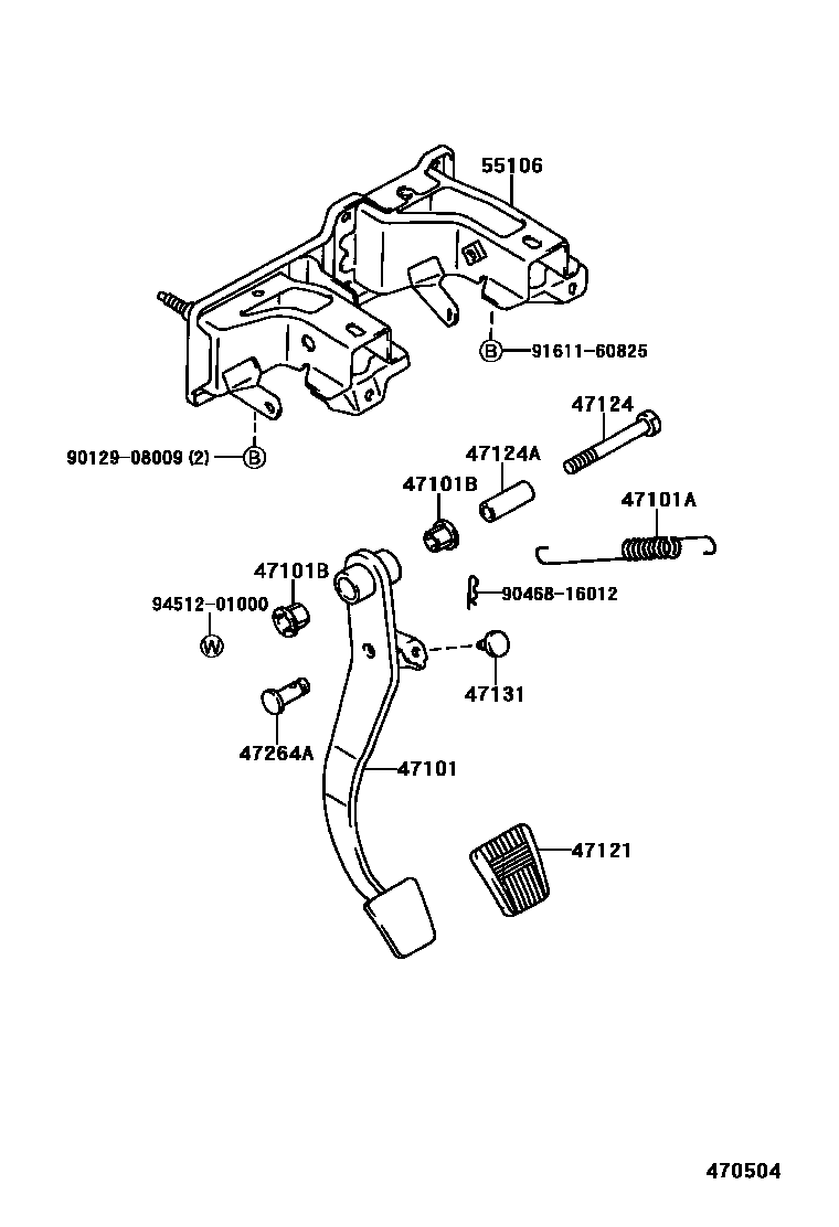 4701 — BRAKE PEDAL & BRACKET