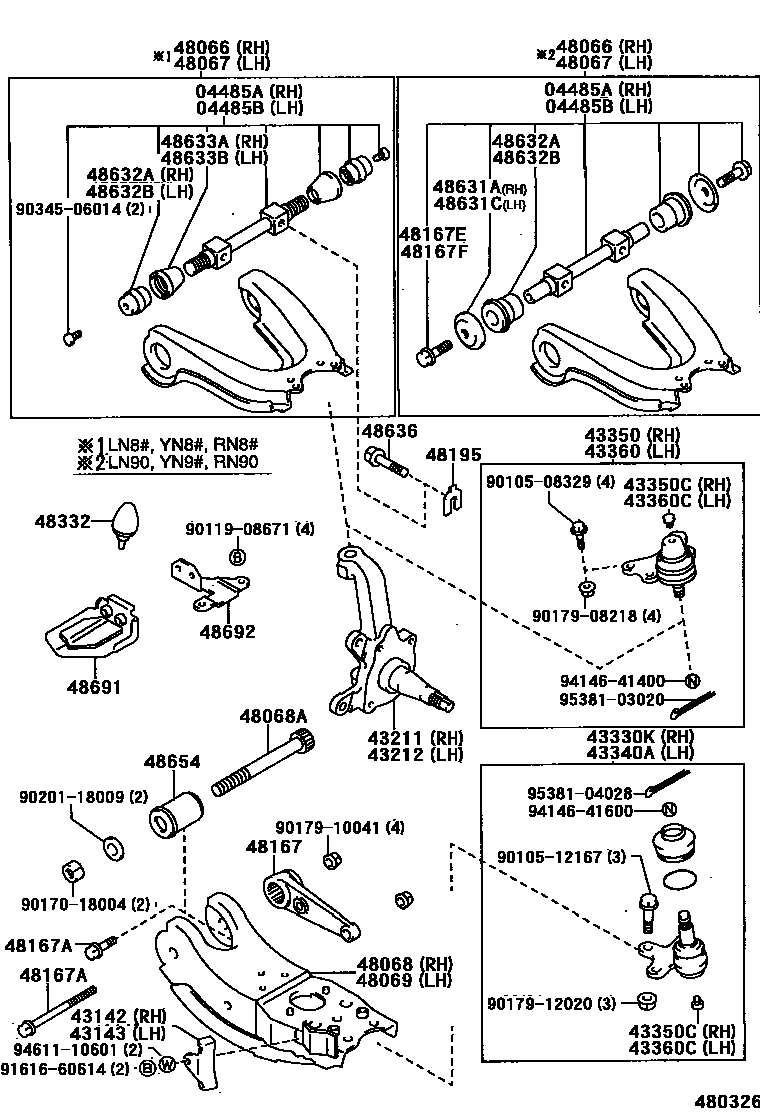 4802 — FRONT AXLE ARM & STEERING KNUCKLE