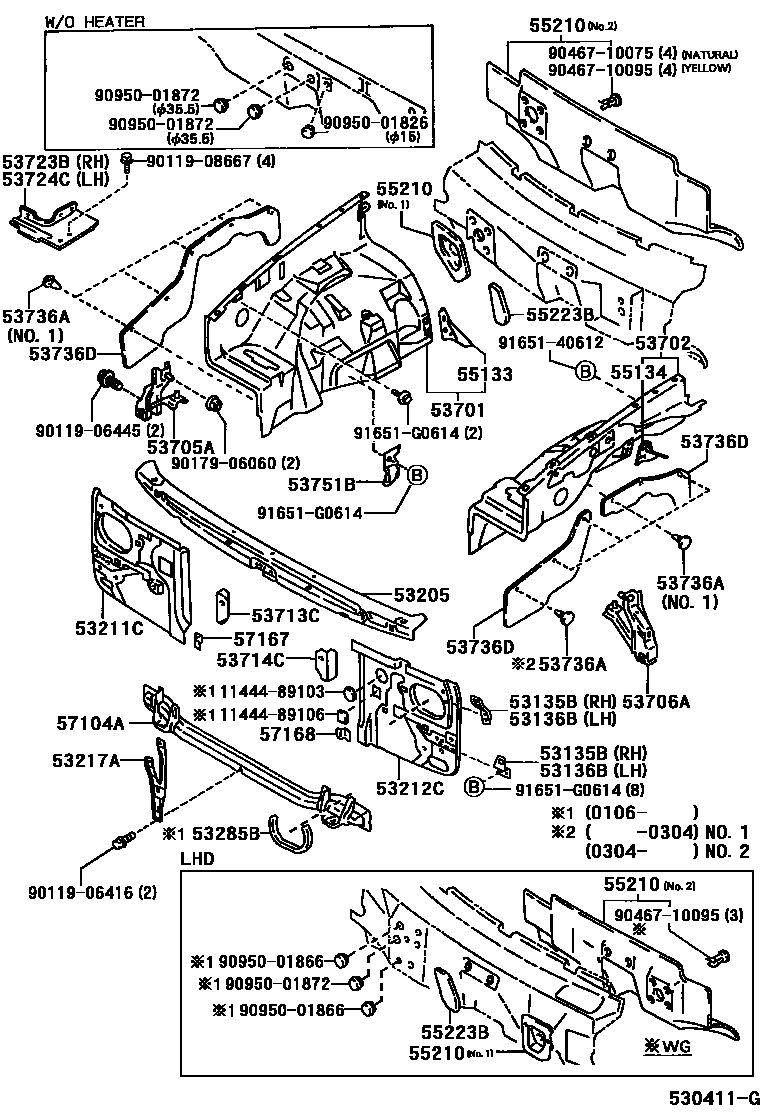5355 — FRONT FENDER APRON & DASH PANEL