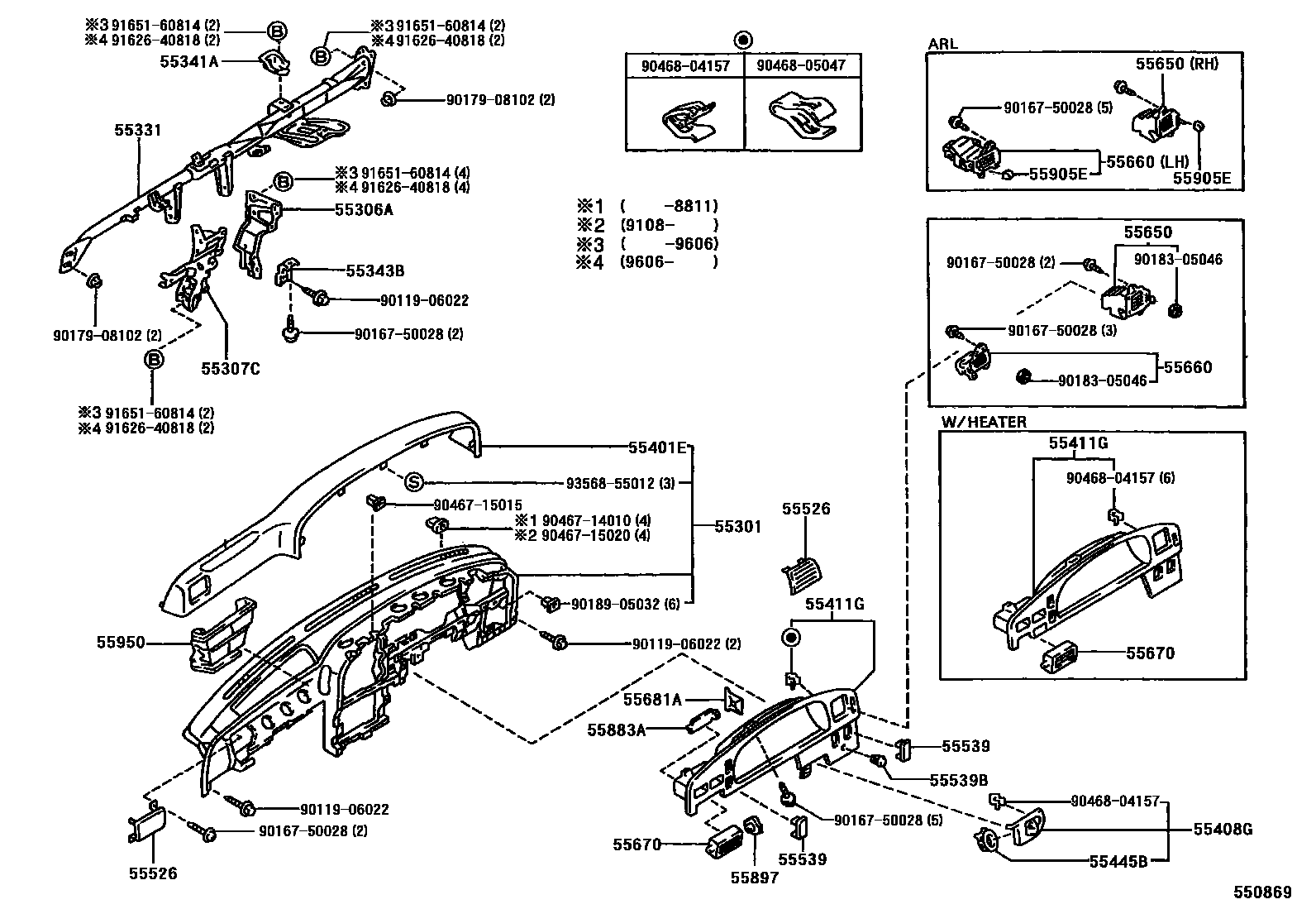 5551 — INSTRUMENT PANEL & GLOVE COMPARTMENT