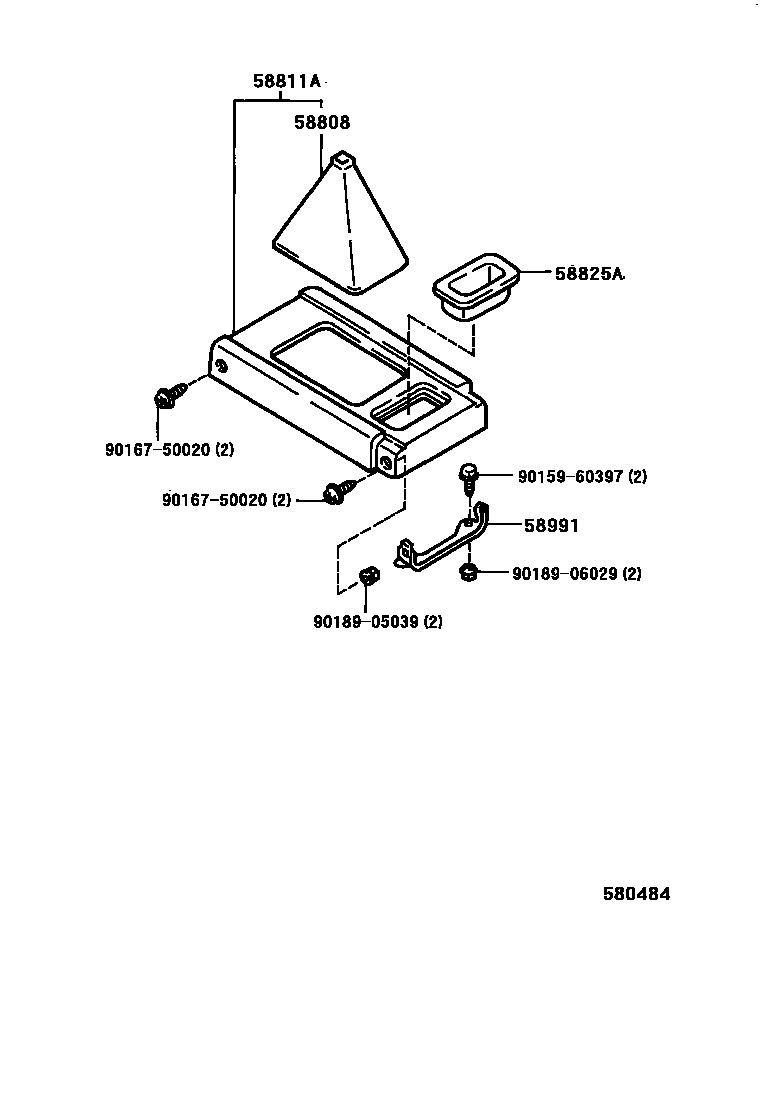 5855 — CONSOLE BOX & BRACKET