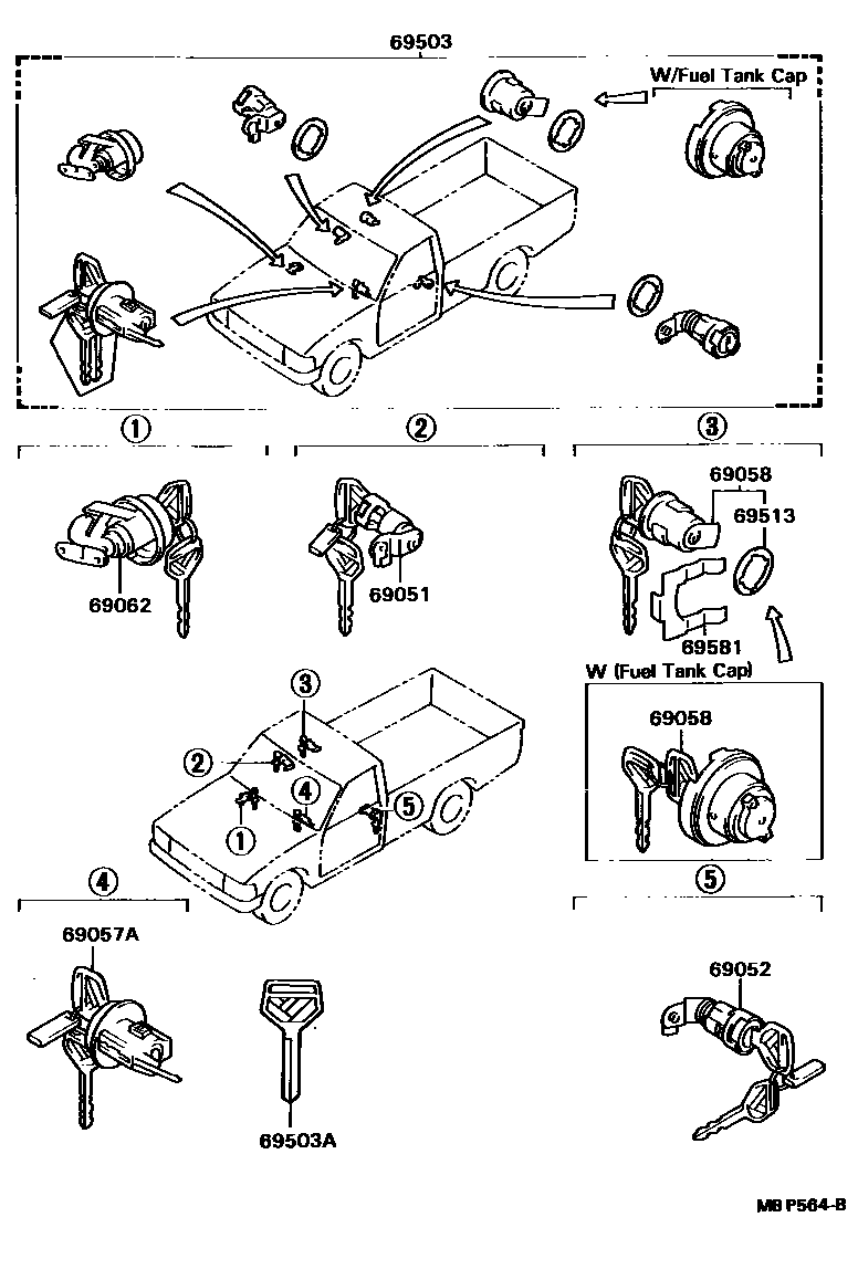 6765 — LOCK CYLINDER SET