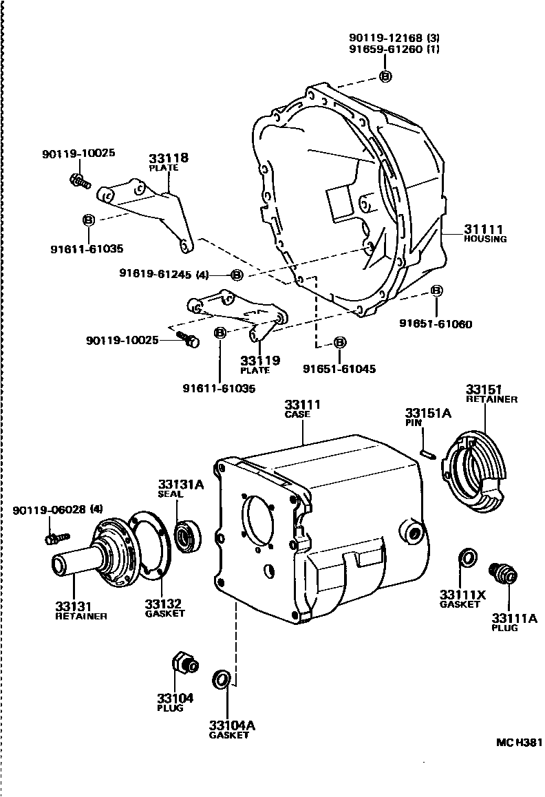 3302 — CLUTCH HOUSING & TRANSMISSION CASE (MTM)