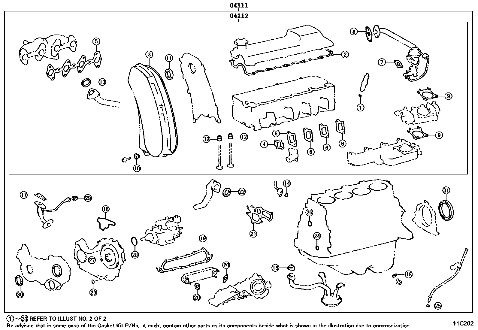 1103 — ENGINE OVERHAUL GASKET KIT