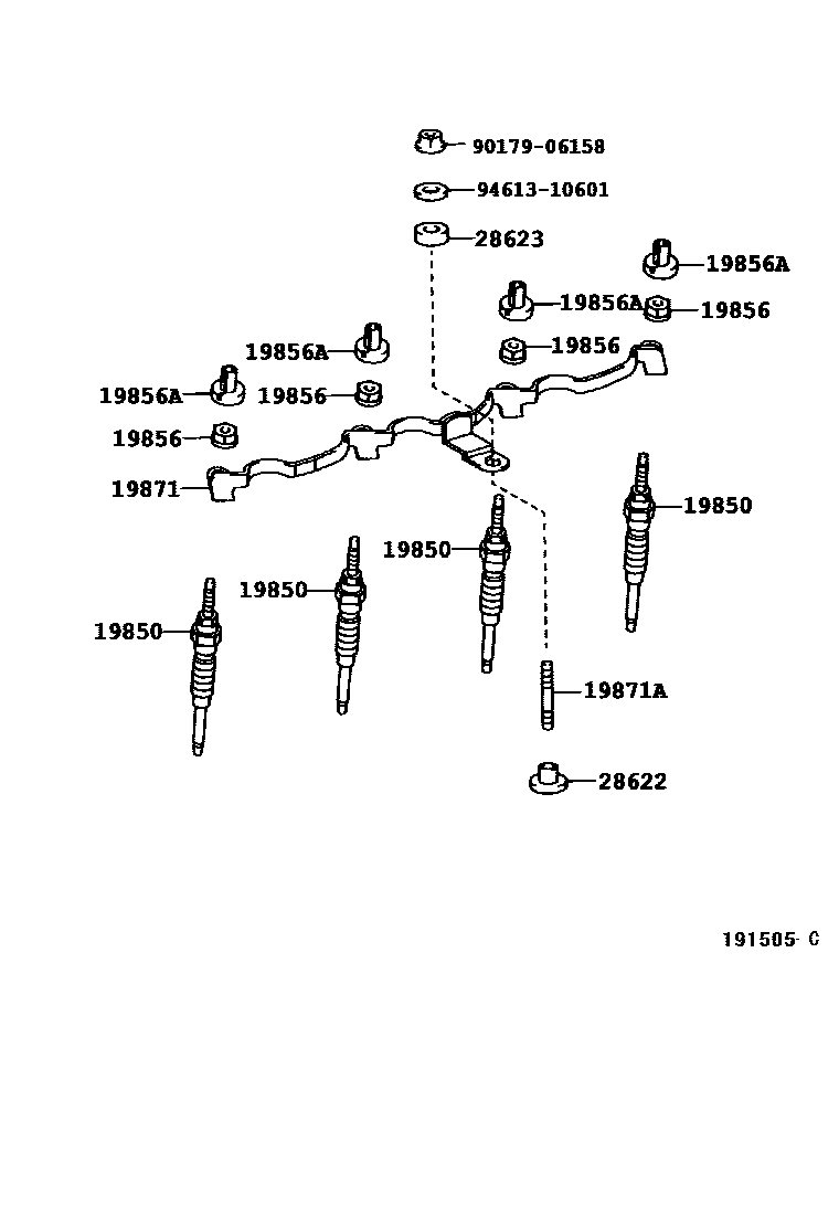 1901 — IGNITION COIL & SPARK PLUG / GLOW PLUG