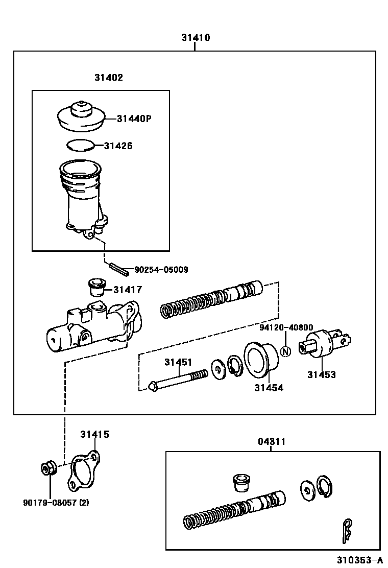 3103 — CLUTCH MASTER CYLINDER
