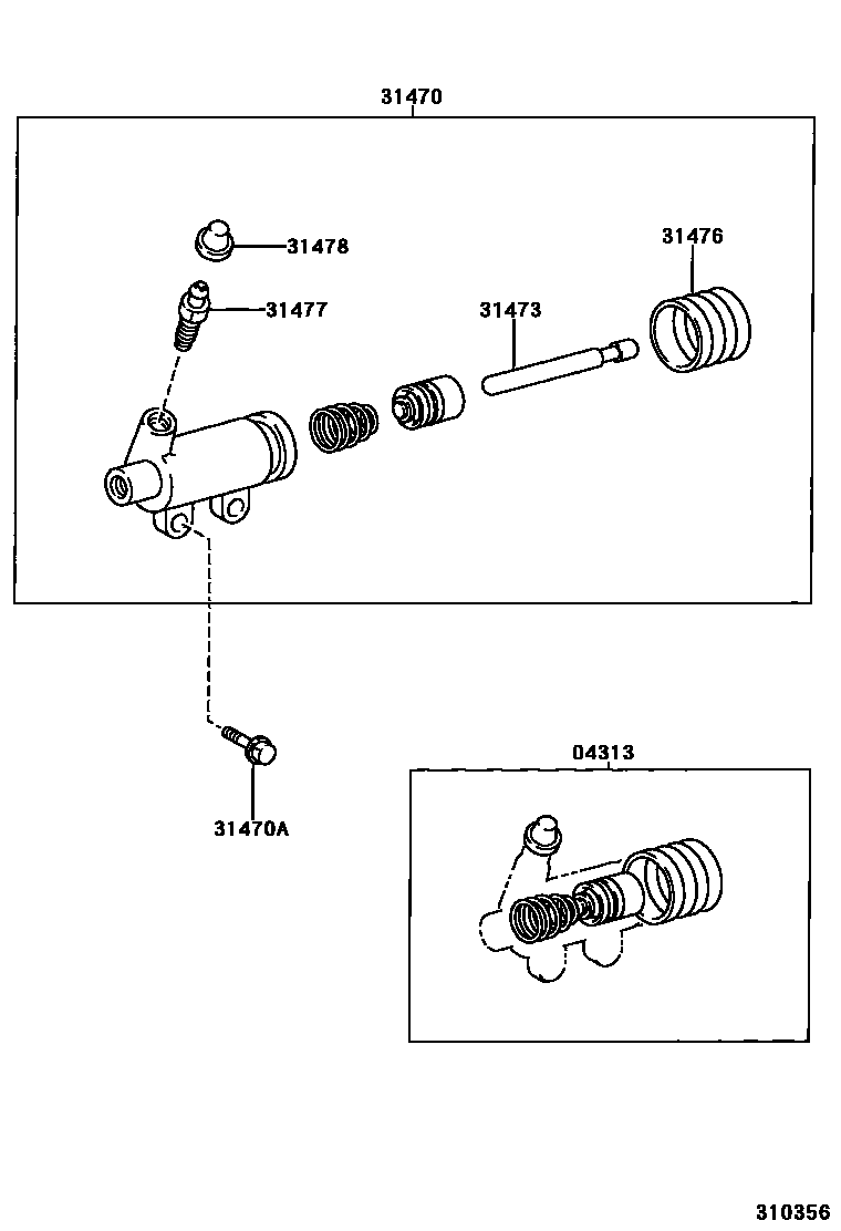3105 — CLUTCH RELEASE CYLINDER