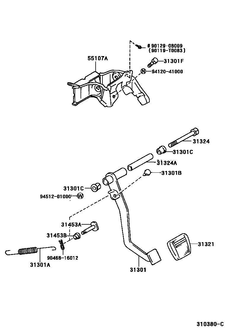 3102 — CLUTCH PEDAL & FLEXIBLE HOSE