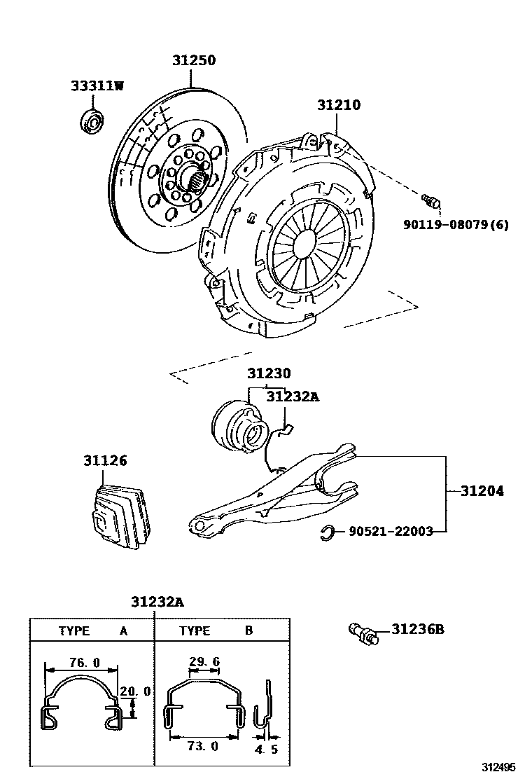 3101 — CLUTCH & RELEASE FORK
