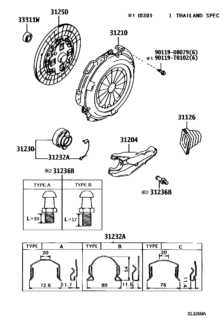 3101 — CLUTCH & RELEASE FORK