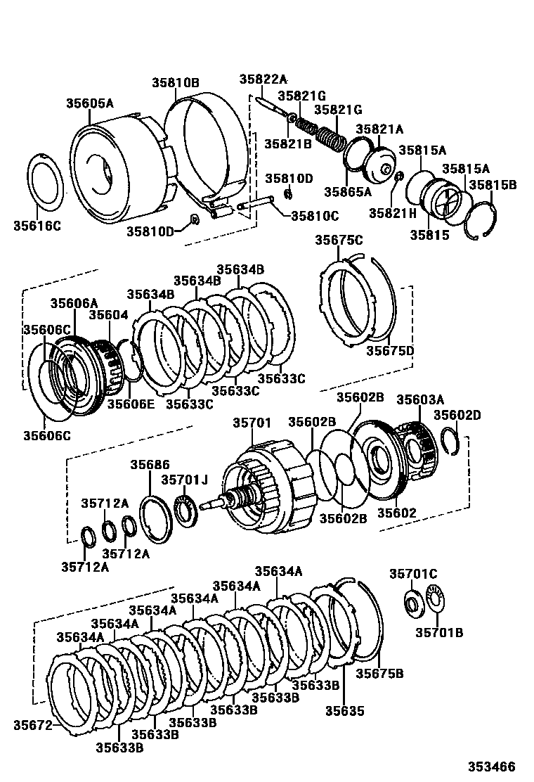 3507 — BRAKE BAND & MULTIPLE DISC CLUTCH (ATM)