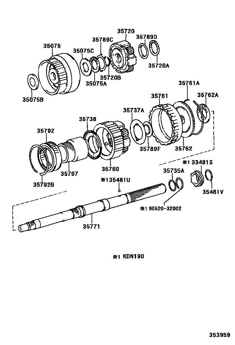 3510 — PLANETARY GEAR, REVERSE PISTON & COUNTER GEAR(ATM)