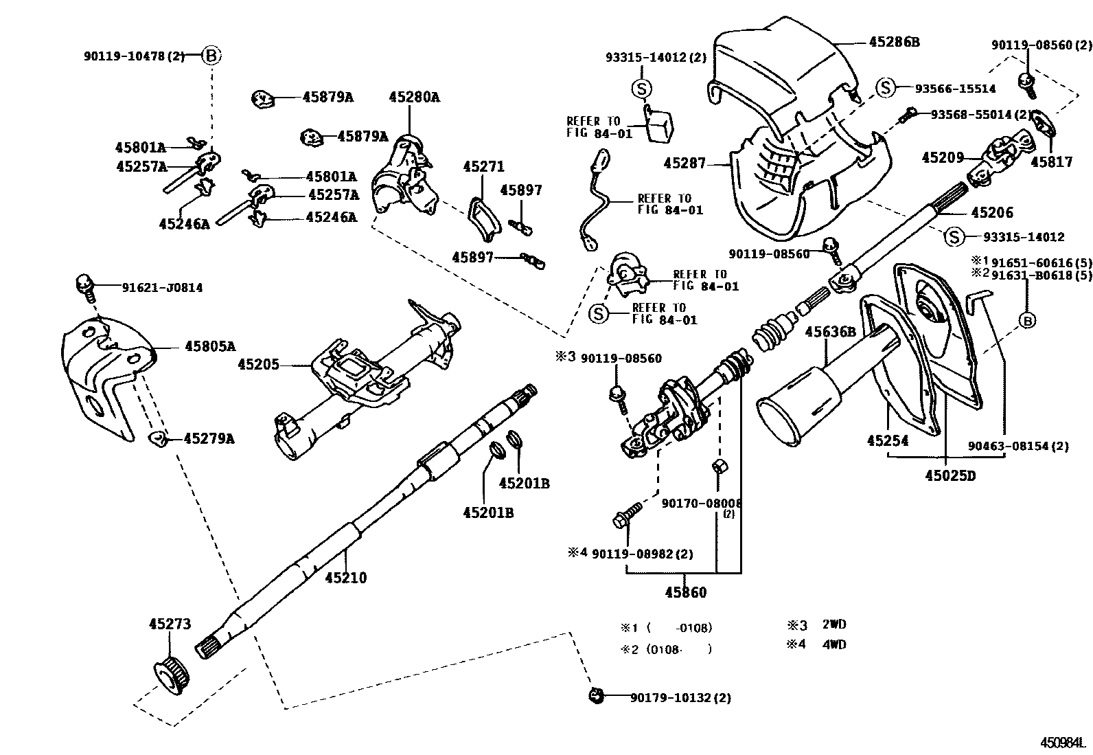 4501 — STEERING COLUMN & SHAFT