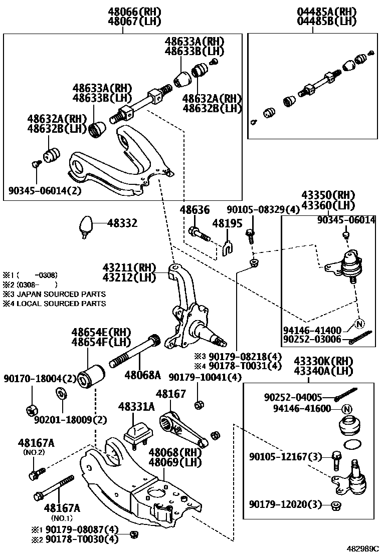 4802 — FRONT AXLE ARM & STEERING KNUCKLE