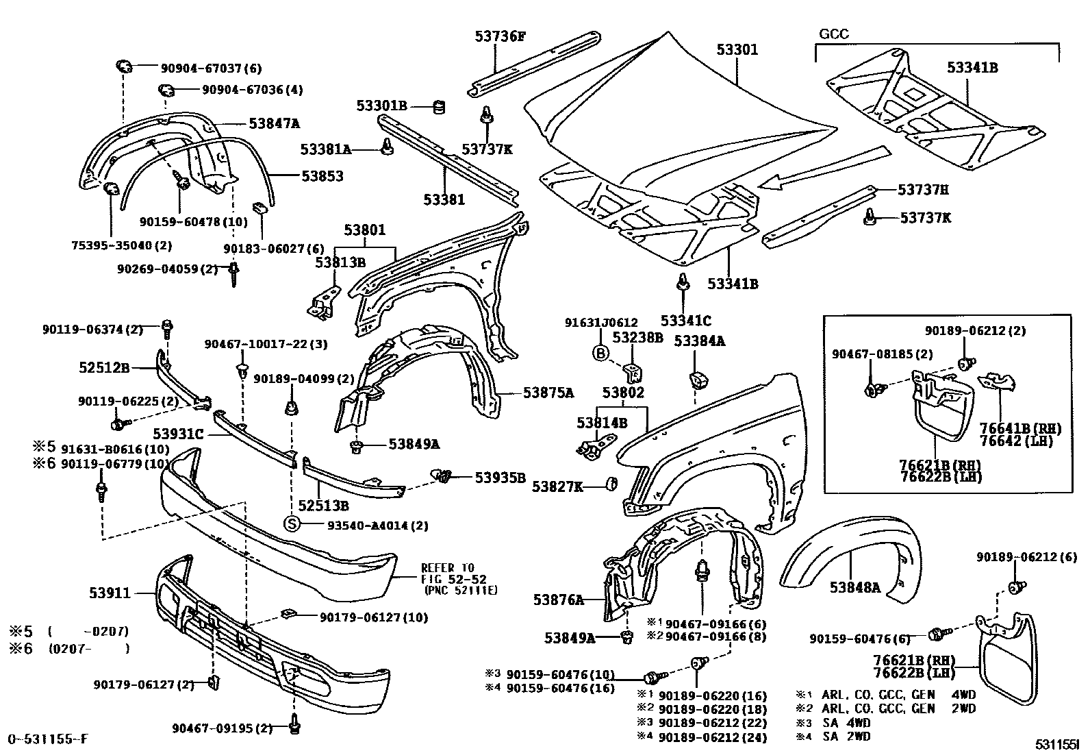 5353 — HOOD & FRONT FENDER