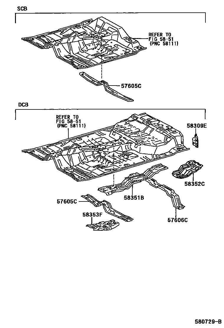 5852 — REAR FLOOR PANEL & REAR FLOOR MEMBER