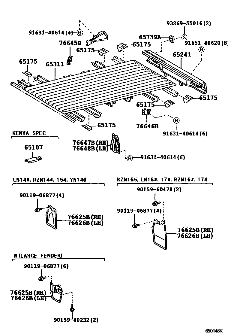 6552 — REAR BODY FLOOR & FENDER