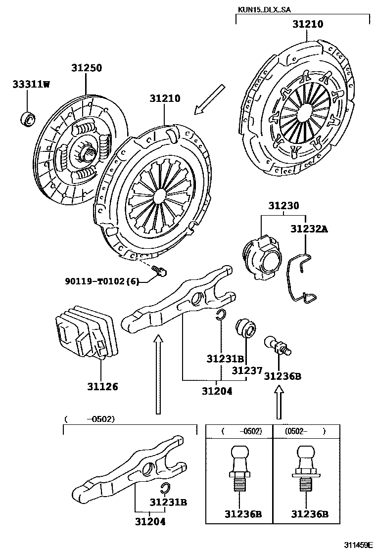 3101 — CLUTCH & RELEASE FORK