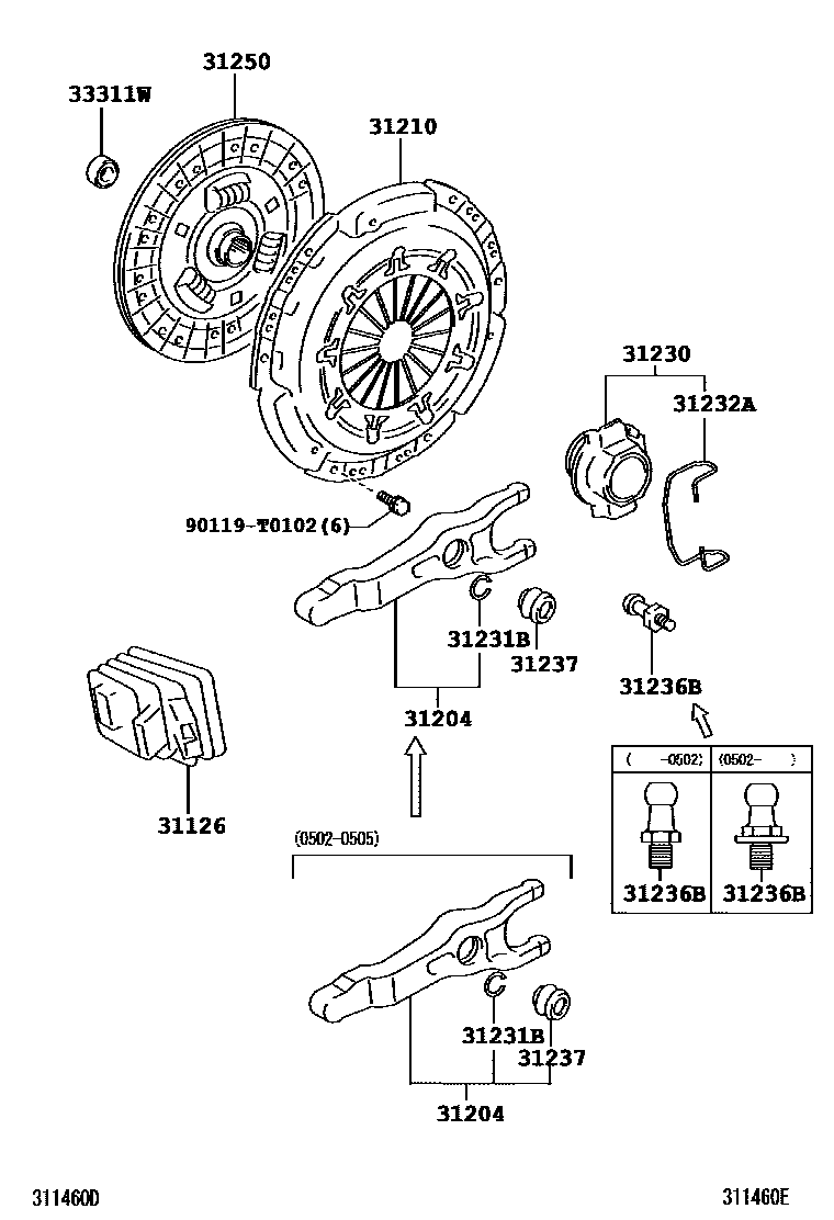 3101 — CLUTCH & RELEASE FORK