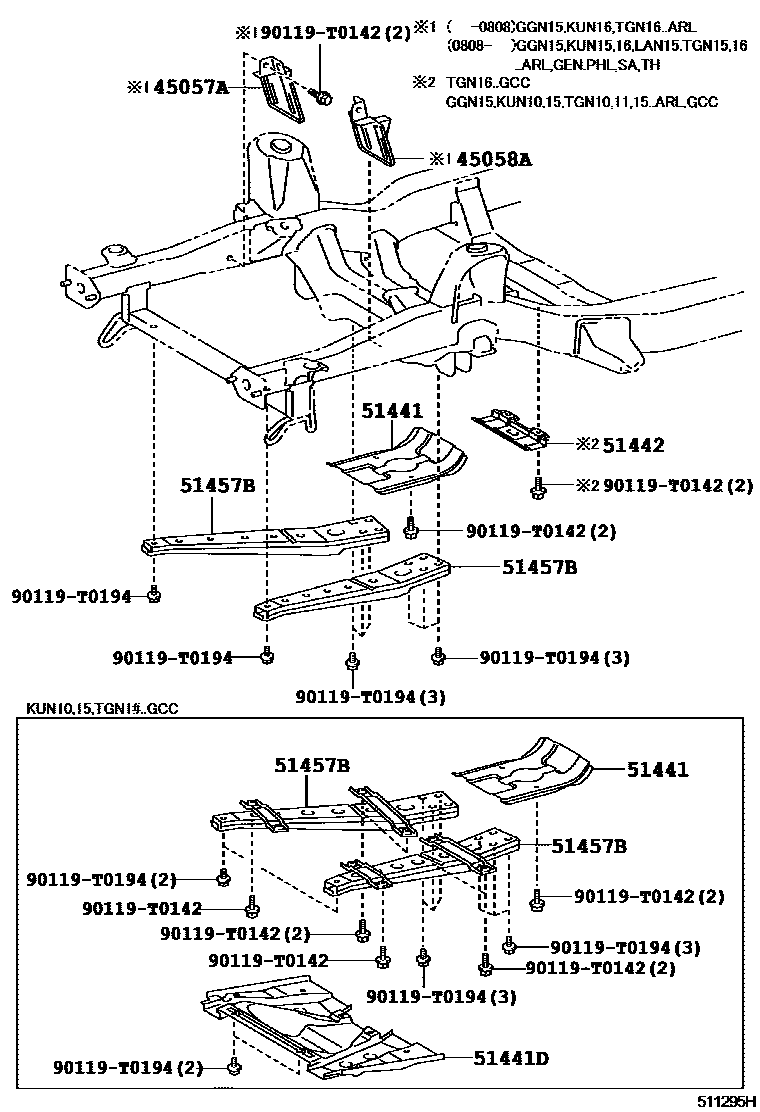 5152 — SUSPENSION CROSSMEMBER & UNDER COVER