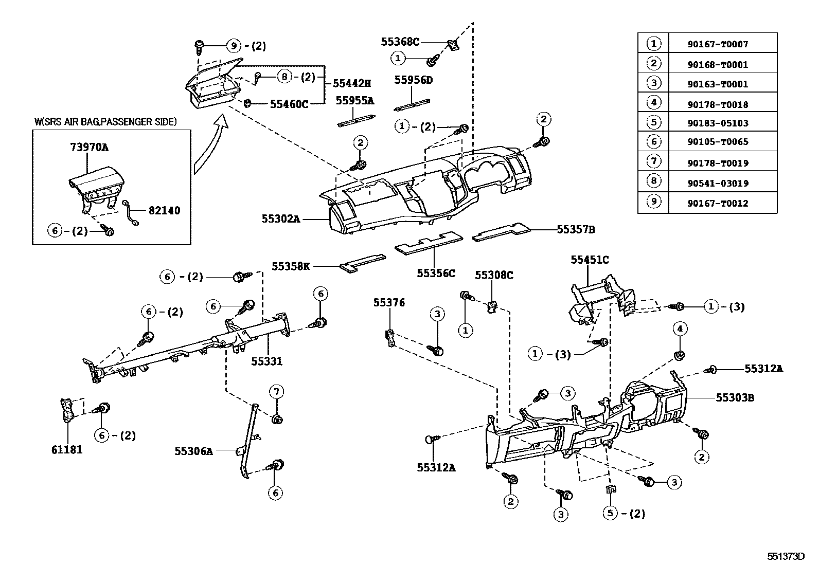 5551 — INSTRUMENT PANEL & GLOVE COMPARTMENT