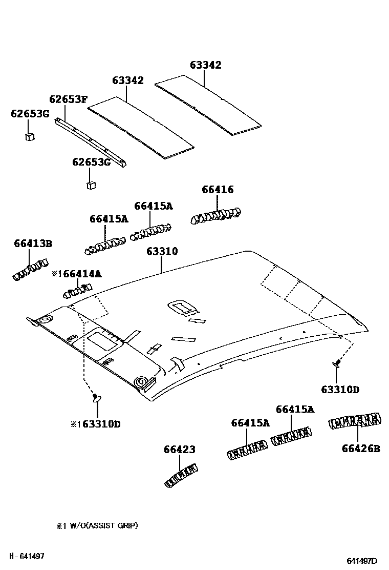 6452 — ROOF HEADLINING & SILENCER PAD
