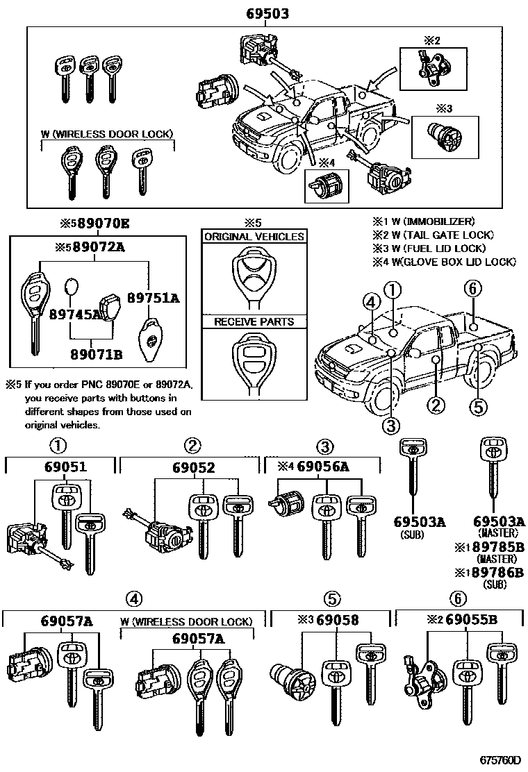 6765 — LOCK CYLINDER SET