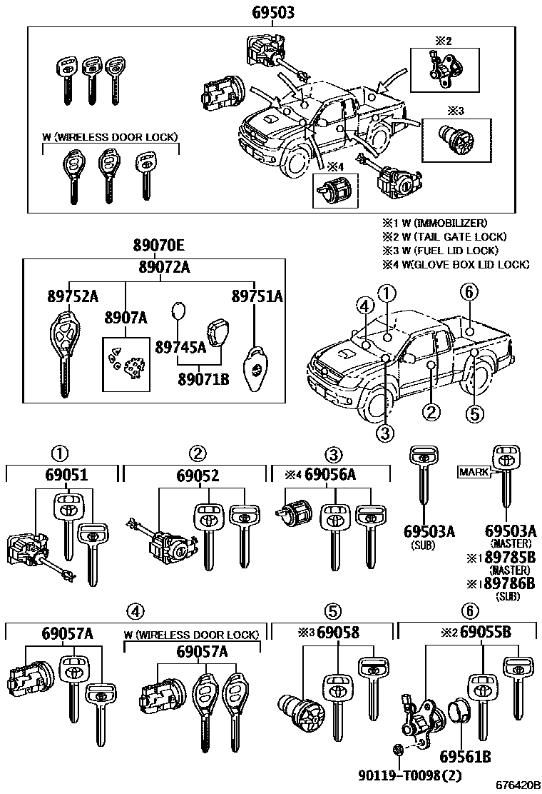 6765 — LOCK CYLINDER SET