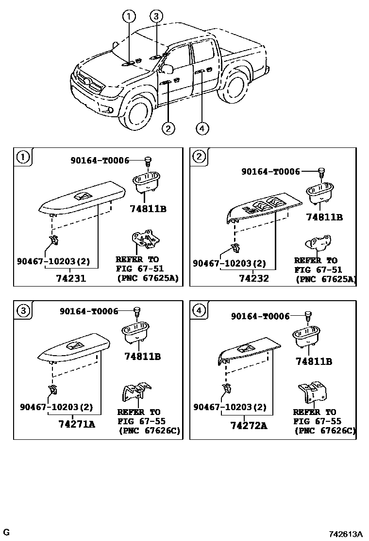 7451 — ARMREST & VISOR