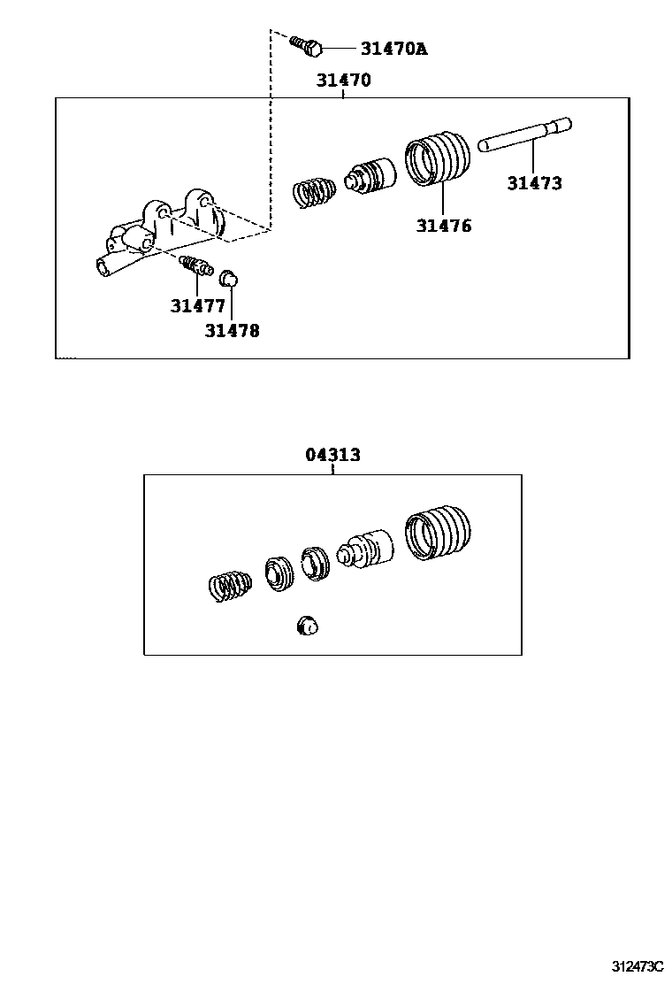 3105 — CLUTCH RELEASE CYLINDER