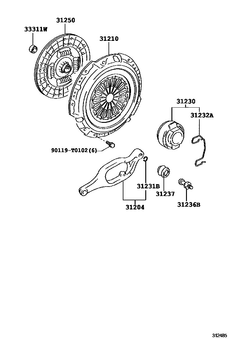 3101 — CLUTCH & RELEASE FORK
