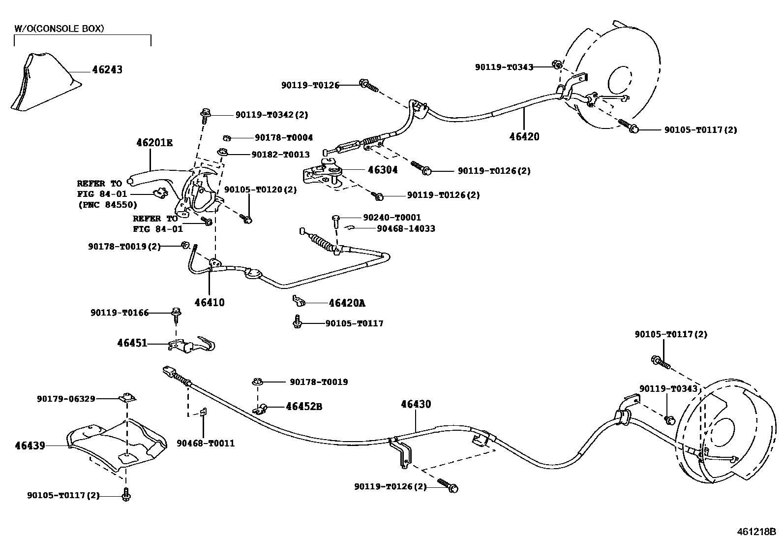 4601 — PARKING BRAKE & CABLE