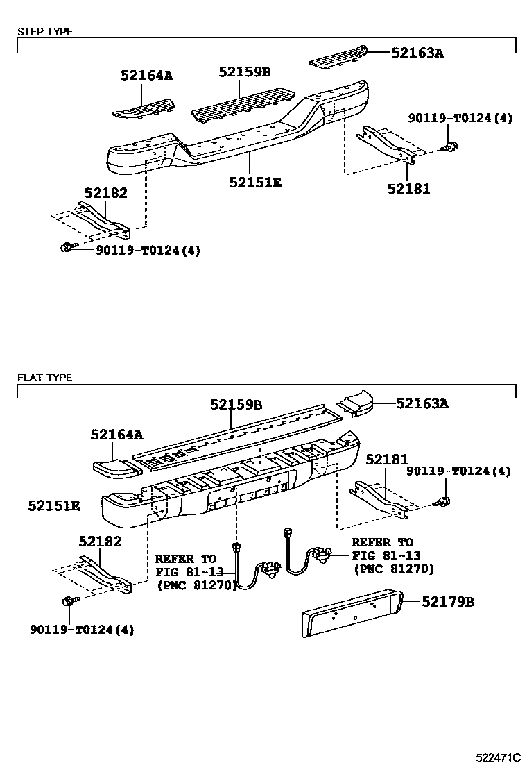 5253 — REAR BUMPER & BUMPER STAY