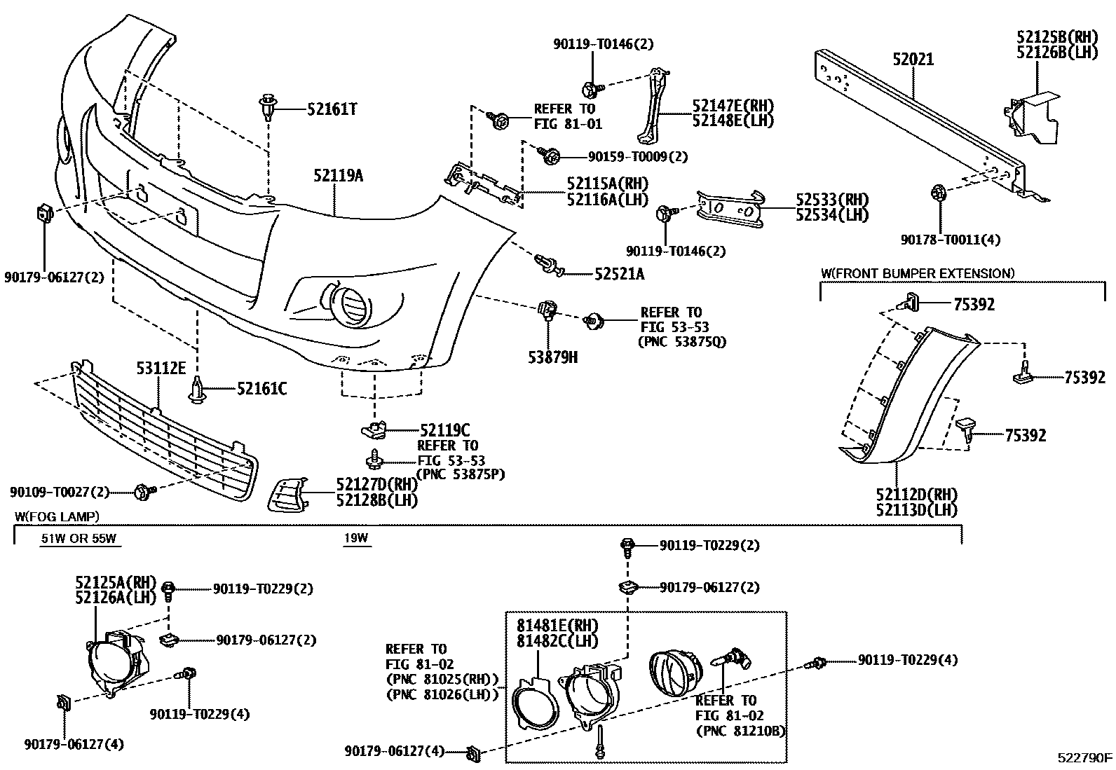 5252 — FRONT BUMPER & BUMPER STAY