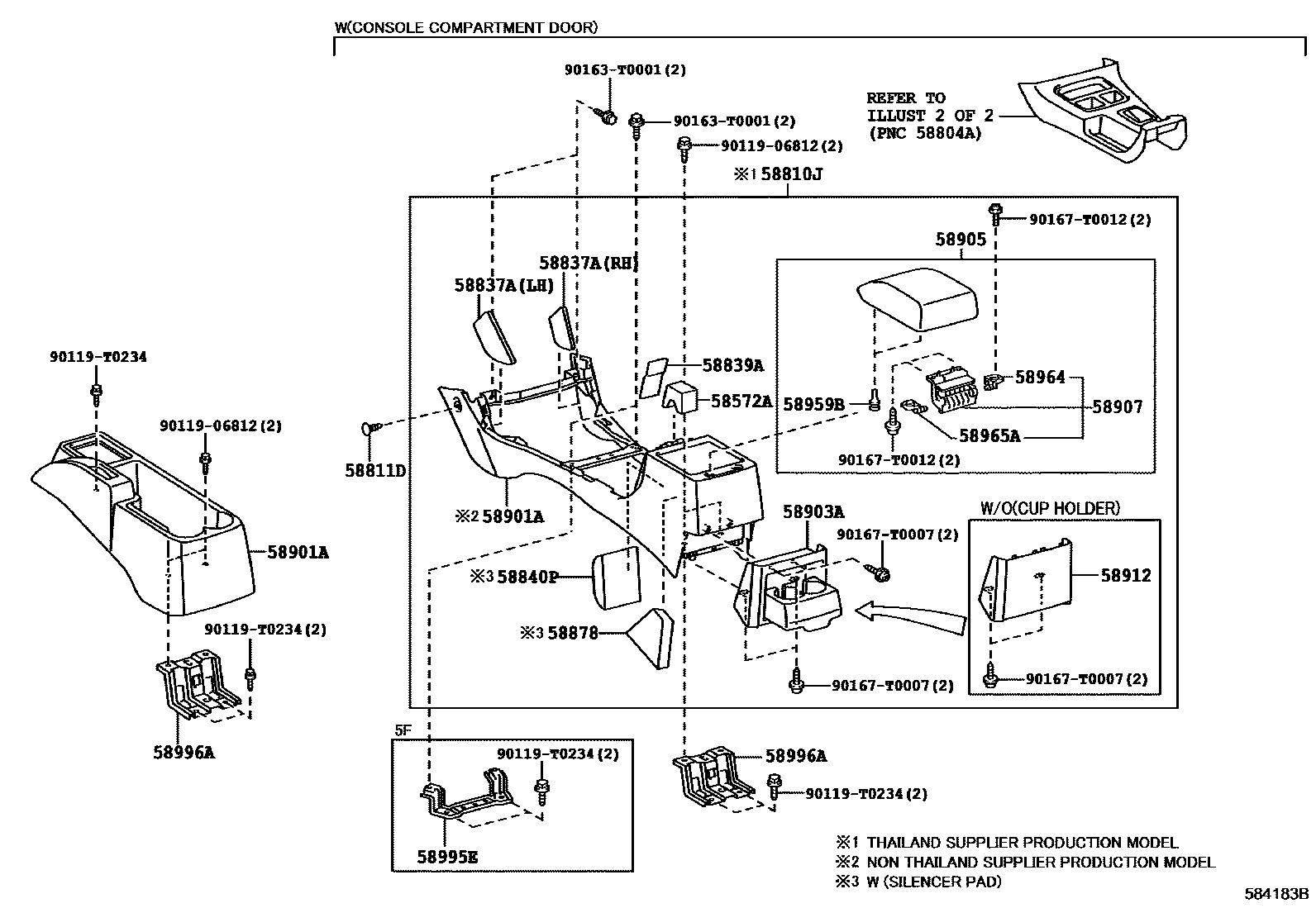 5855 — CONSOLE BOX & BRACKET