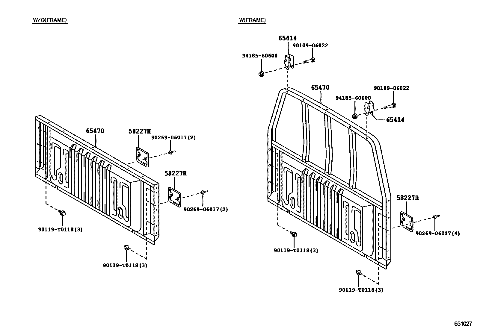 6553 — REAR BODY GUARD FRAME & TAIL GATE