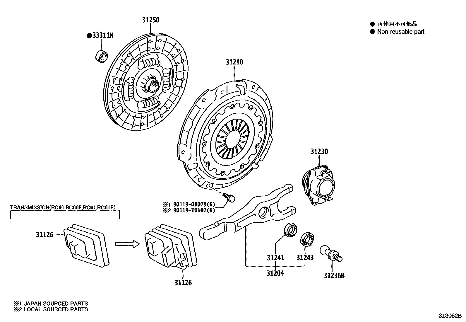 3101 — CLUTCH & RELEASE FORK
